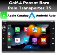 Navigatie geschikt voor VW Golf4 Polo Transporter T5 android 11 apple carplay/androidauto
