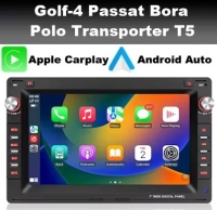 Navigatie geschikt voor VW Golf4 Polo Transporter T5 android 13 apple carplay/androidauto