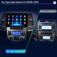 Hyundai Santa Fe 2006-2012 radio navigatie android 14 dab+ apple carplay/ android auto