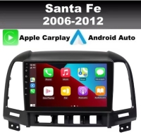Hyundai Santa Fe 2006-2012 radio navigatie android 14 dab+ apple carplay/ android auto