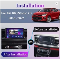 Kia Rio Stonic 2016-2022 radio navigatie 9inch android 14 wifi dab+ apple carplay