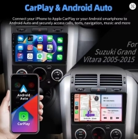 Suzuki Grand Vitara 2005-2015 radio navigatie 9inch android 14 dab+ apple carplay androidauto