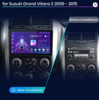 Suzuki Grand Vitara 2005-2015 radio navigatie 9inch android 14 dab+ apple carplay androidauto