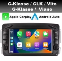 Mercedes CKlasse W203 GKlasse CLK Viano Vito navigatie android 14 dab+ apple carplay/ android auto
