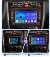 Mercedes CKlasse W203 GKlasse CLK Viano Vito navigatie android 14 dab+ apple carplay/ android auto