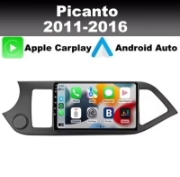 Kia Picanto 2011-2016 radio navigatie 9inch android 14 wifi dab+ apple carplay