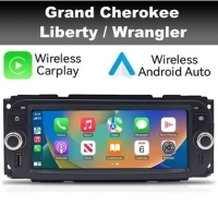 Jeep Grand Cherokee Liberty Wrangler radio navigatie android 14 dab+ apple carplay