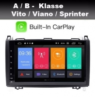Mercedes  A B Klasse Sprinter Vito navigatie android 11 wifi dab+ carplay 9inch