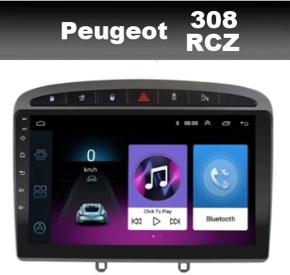 Peugeot 308 RCZ radio navigatie carkit 9 inch wifi android 9.0 dab+
