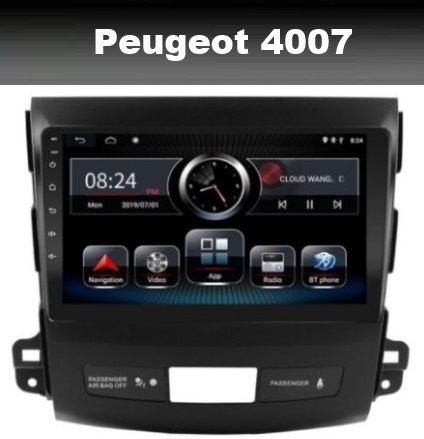 Peugeot 4007 radio navigatie carkit 9inch android 10 wifi dab+