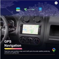 Jeep Cherokee Compass Wrangler Patriot radio navigatie android 14 dab+ apple carplay/ android auto