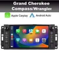 Jeep Cherokee Compass Wrangler Patriot radio navigatie android 14 dab+ apple carplay/ android auto