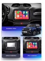 Jeep Renegade radio navigatie 9inch android 14 dab+ apple carplay/ android auto