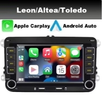 Radio navigatie geschikt voor Seat Leon Altea Toledo 7inch android 13 wifi dab+ apple carplay