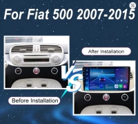 Fiat 500 2007-2015 radio navigatie 9inch android 15 dab+ apple carplay/ android auto