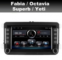 Radio navigatie geschikt voor Skoda Fabia Octavia Superb Yeti carkit android 9.0 wifi dab+