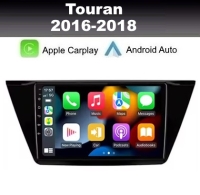 Radio navigatie geschikt voor VW Touran 2016-2018 10,1inch android 14 wifi dab+ apple carplay