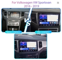 Radio navigatie geschikt voor VW Sportsvan 2014-2019 10,2inch android 14 dab+ apple carplay