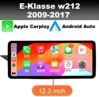 Mercedes E Klasse W212 navigatie 12,3inch android 14 dab+ apple carplay/ androidauto