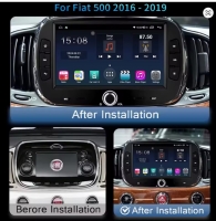 Fiat 500 2016-2019 radio navigatie android 14 dab+ apple carplay/ android auto