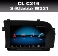 Mercedes CL C216 S Klasse W221  9.5 inch navigatie carkit android 9.0 wifi dab+