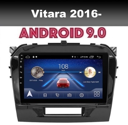 Suzuki Vitara 2016- radio navigatie carkit 9 inch android 9.0 wifi dab+
