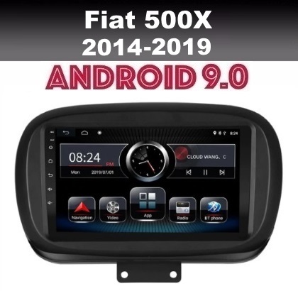 Fiat 500X 2014- radio navigatie 9inch carkit android 9.0 wifi dab+