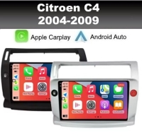Citroen C4 2004-2009 2010- 2018 radio navigatie 9inch android 14 wifi dab+ apple carplay