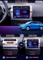 Citroen C4 2004-2009 2010- 2018 radio navigatie 9inch android 14 wifi dab+ apple carplay