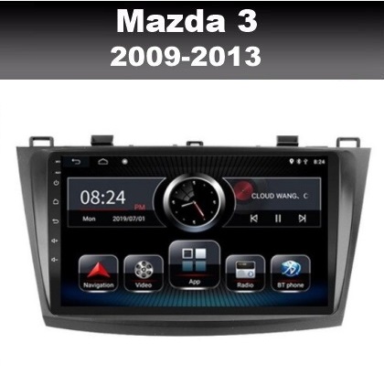 Mazda 3 2009-2013 radio navigatie 9 inch android 11 dab+