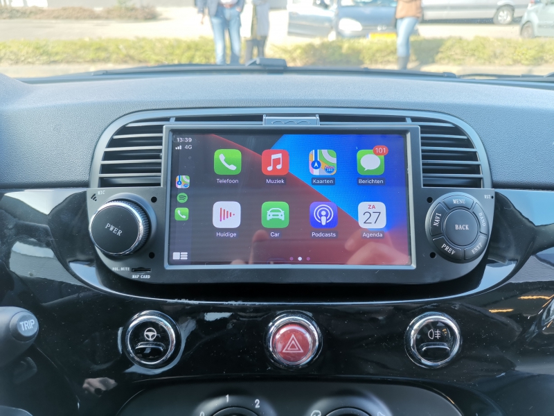 stok Weggelaten zeil Fiat 500 radio navigatie carkit 7inch android 11 wifi dab+ carplay -  www.caraudioexpert.nl