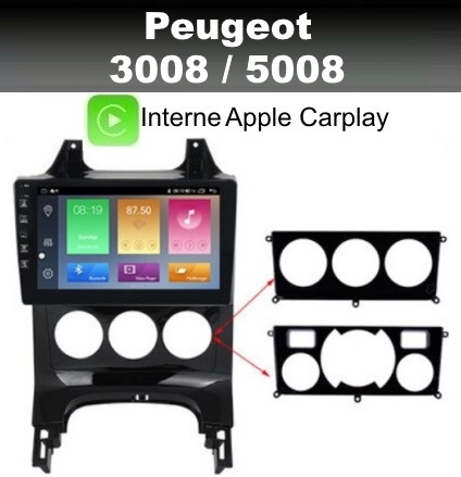 Peugeot 3008 5008 2009-2016 radio navigatie 9inch android 9 wifi carkit dab+