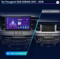 Peugeot 508 2011-2018 radio navigatie 9inch android 14 wifi dab+ apple carplay