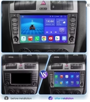 Mercedes CKlasse W203 GKlasse radio navigatie 8inch android 13 wifi dab+ apple carplay