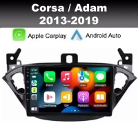 Opel Corsa E Adam 2013-2019 radio navigatie 9inch android 14 wifi dab+ apple carplay