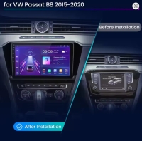 Radio navigatie geschikt voor VW Passat B8 2014- 2020 10,1inch android 14 wifi dab+ apple carplay