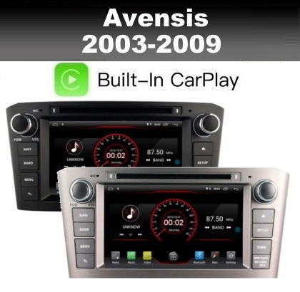 Toyota Avensis 2003-2009 radio navigatie android 11 wifi carkit dab+ carplay