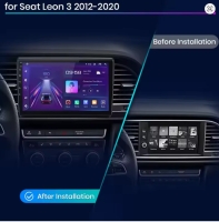 Radio navigatie geschikt voor Seat Leon 2012-2020 9inch android 14 wifi dab+ apple carplay