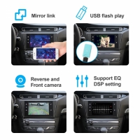 Peugeot 2013-2018 draadloos Apple Carplay Android Auto achteruitrijcamera interface