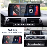 BMW 3serie F30 4serie F32 navigatie 12,3inch android 14 wifi dab+ carplay/androidauto