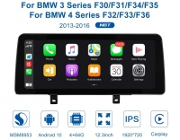 BMW 3serie F30 4serie F32 navigatie 12,3inch android 10 wifi dab+ carplay/androidauto