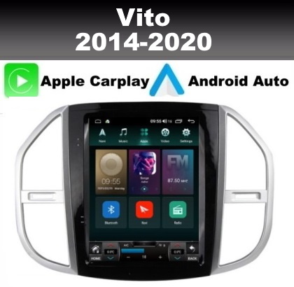 Mercedes Vito 2014-2020 radio navigatie android 11 wifi dab+ carplay androidauto