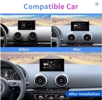 Navigatie geschikt voor Audi A3 2013-2018 android 14 7inch dab+ apple carplay/androidauto