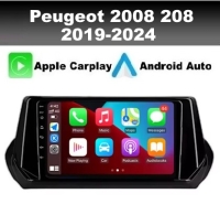 Peugeot 2008 208 radio navigatie 9inch android 15 wifi dab+ apple carplay
