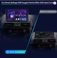 Opel Combo 2019-2024 radio navigatie 9inch android 14 apple carplay dab+