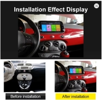 Fiat 500 2007-2015 radio navigatie android 15 dab+ apple carplay android auto