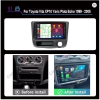 Toyota Yaris 1998-2005 radio navigatie 7inch android 14 dab+ apple carplay androidauto