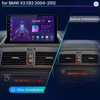 BMW X3 E83 2004-2012 radio navigatie 9inch android 14 dab+ apple carplay androidauto