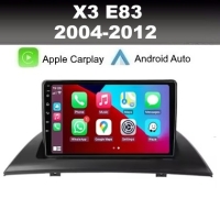 BMW X3 E83 2004-2012 radio navigatie 9inch android 14 dab+ apple carplay androidauto
