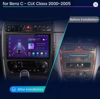 Mercedes CKlasse CLK W203 navigatie android 14 dab+ apple carplay/ android auto